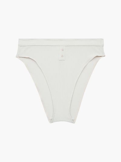 Calvin Klein Underwear HU942407 | Calvin Klein Ribbed Női High Leg Rövidnadrág Fehér
